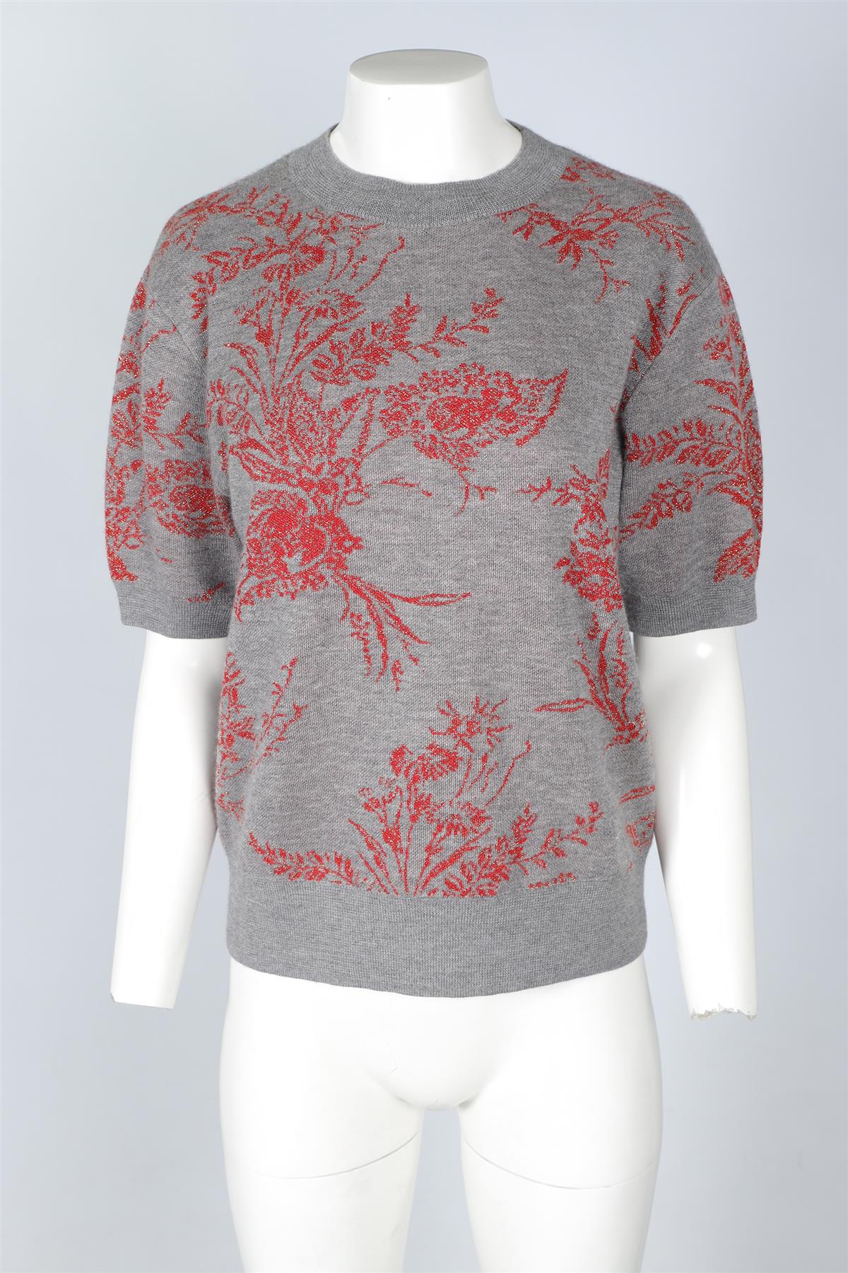 DRIES VAN NOTEN GREY CASHMERE SWEATER SMALL