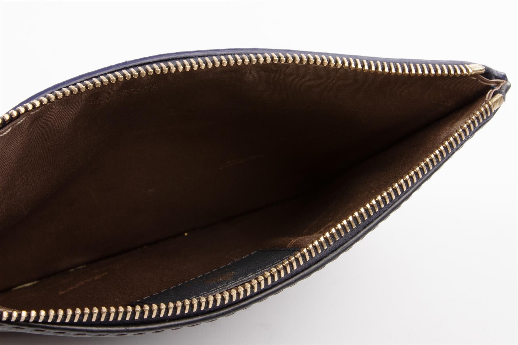 LANVIN BLUE LEATHER CLUTCH