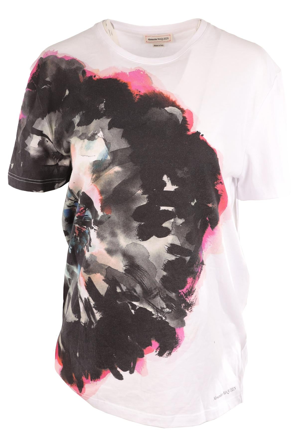 ALEXANDER MCQUEEN WHITE MEN'S COTTON T-SHIRT MEDIUM