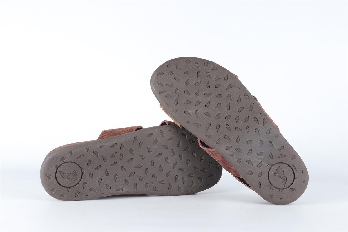 ANCIENT GREEK SANDALS BROWN SUEDE SANDALS EU 38 UK 5 US 8