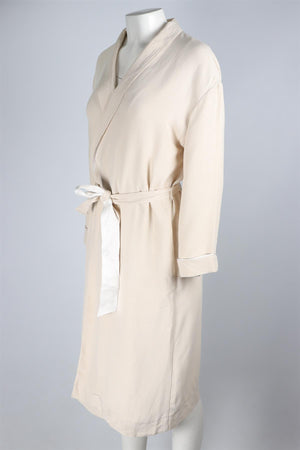 FORTE FORTE CREAM CREPE ROBE UK 12
