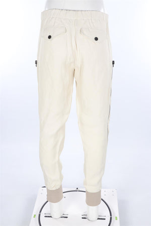 TOM FORD CREAM LINEN TAPERED PANTS IT 38 UK 6