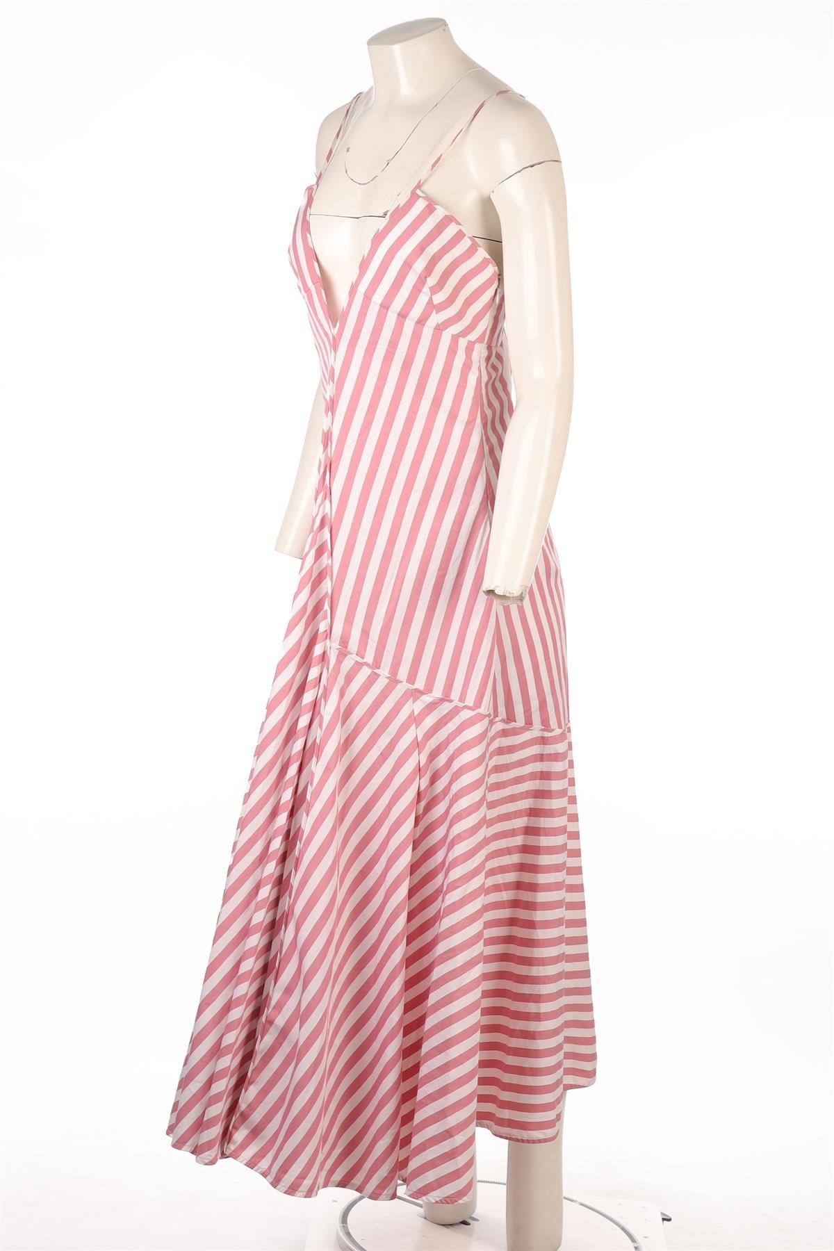 JIL SANDER PINK COTTON MAXI DRESS FR 38 UK 10
