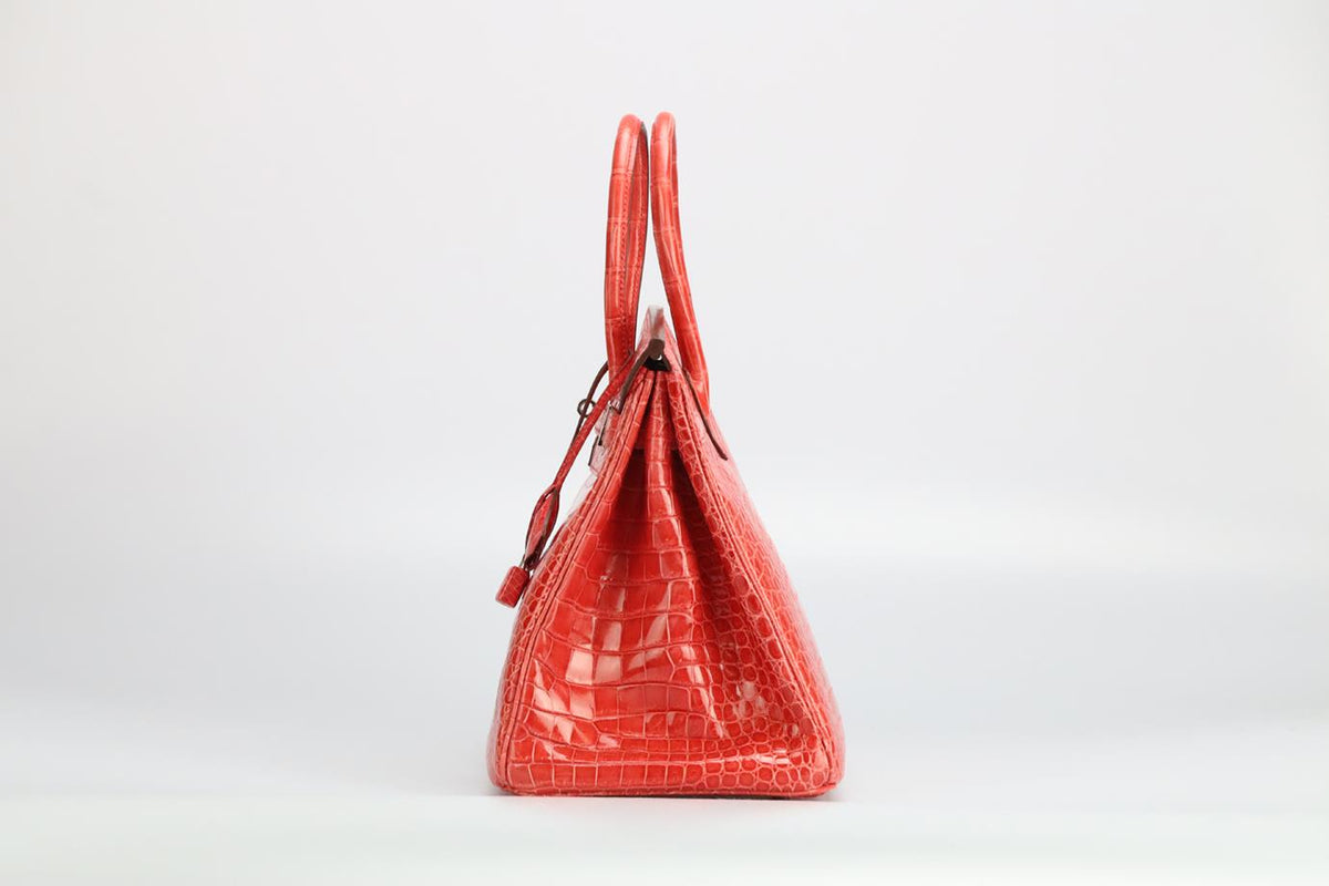 HERMÈS 2011 BIRKIN 35CM SHINY POROSUS CROCODILE LEATHER BAG