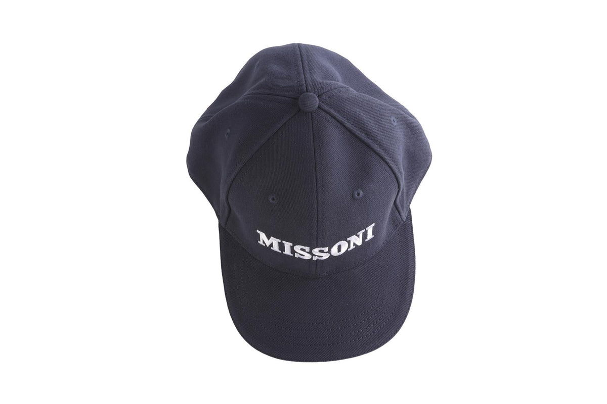 MISSONI NAVY COTTON BASEBALL CAP