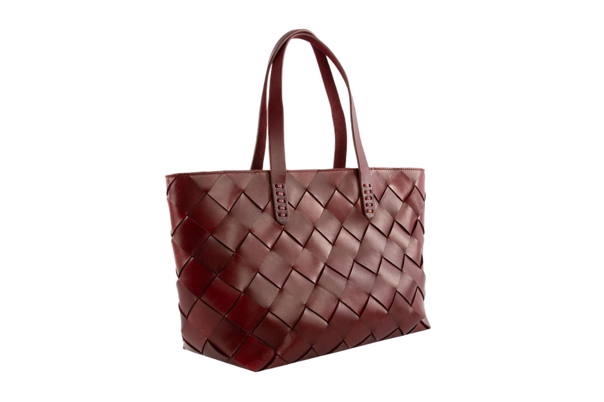 DRAGON DIFFUSION + THE MUSE BURGUNDY LEATHER SHOULDER BAG