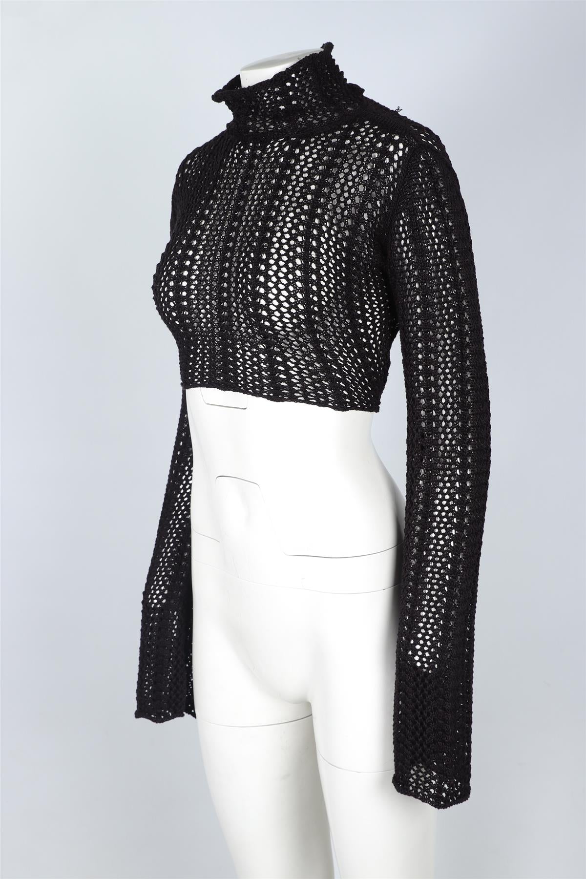 SAVANNAH MORROW BLACK CROCHET TOP SMALL