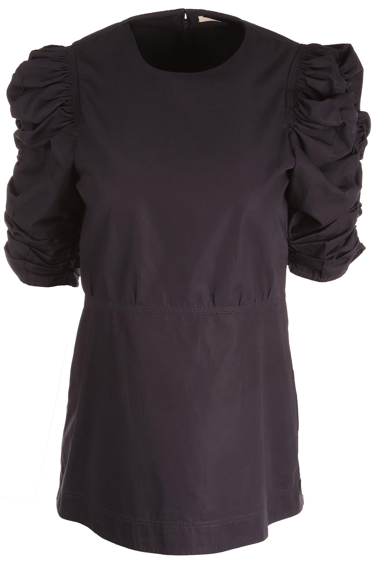 CELINE NAVY COTTON TOP FR 38 UK 10