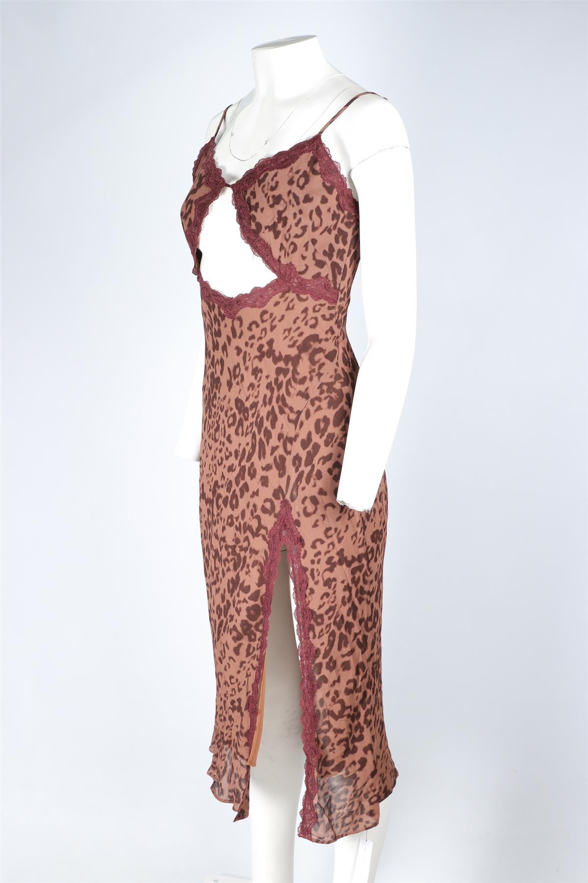 REFORMATION BROWN CREPE MAXI DRESS US 2 UK 6