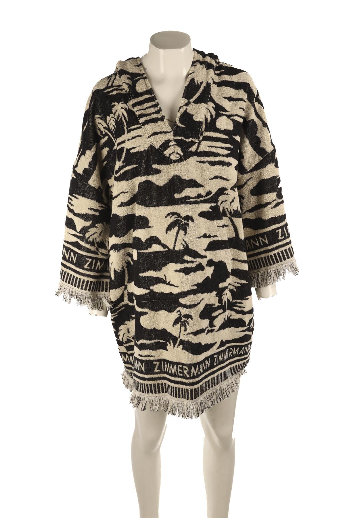 ZIMMERMANN BLACK COTTON MINI DRESS