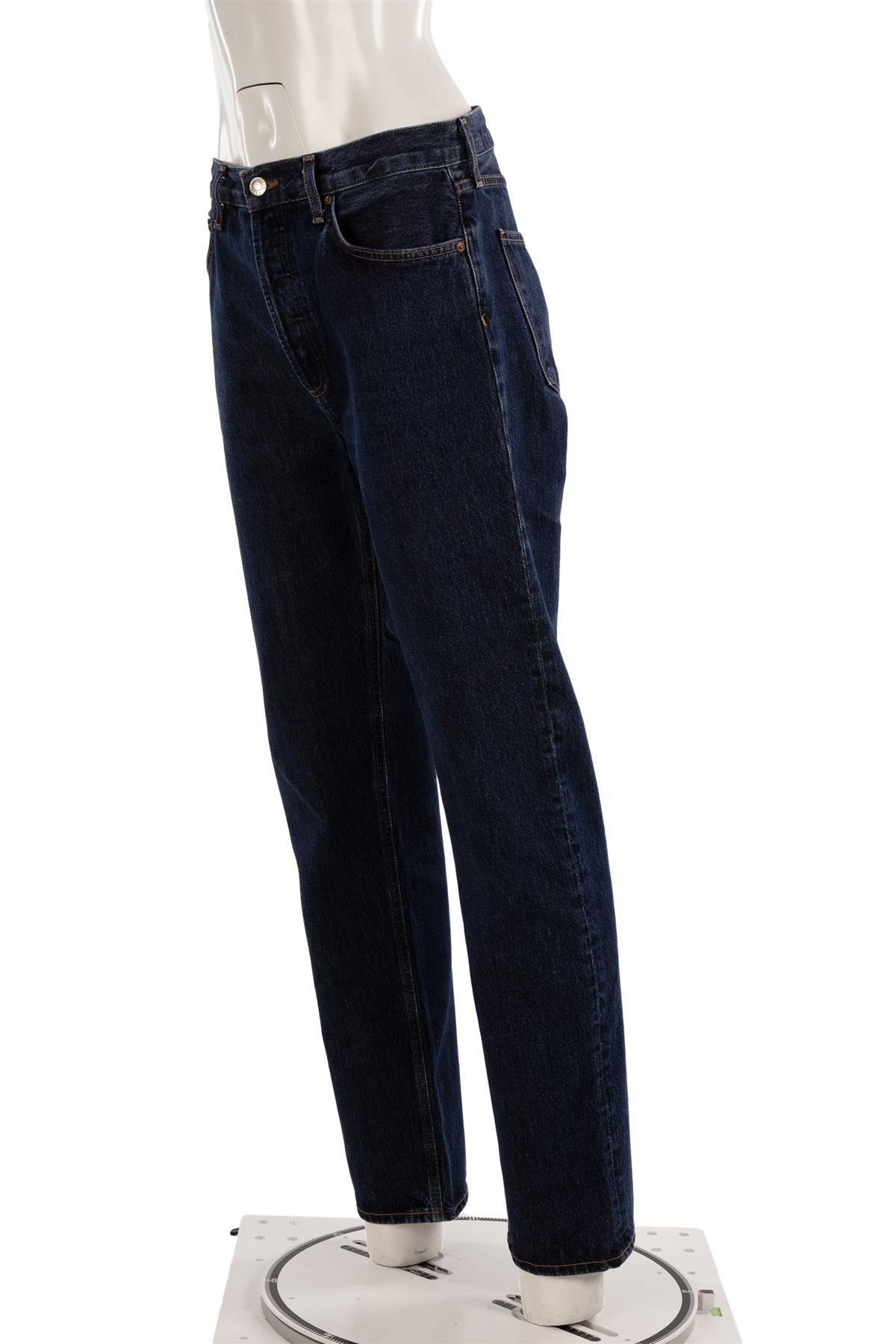 AGOLDE BLUE HIGH RISE STRAIGHT LEG JEANS W28 UK 10