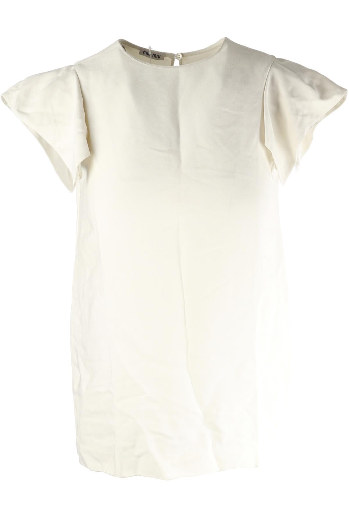 MIU MIU CREAM CREPE TOP IT 38 UK 6