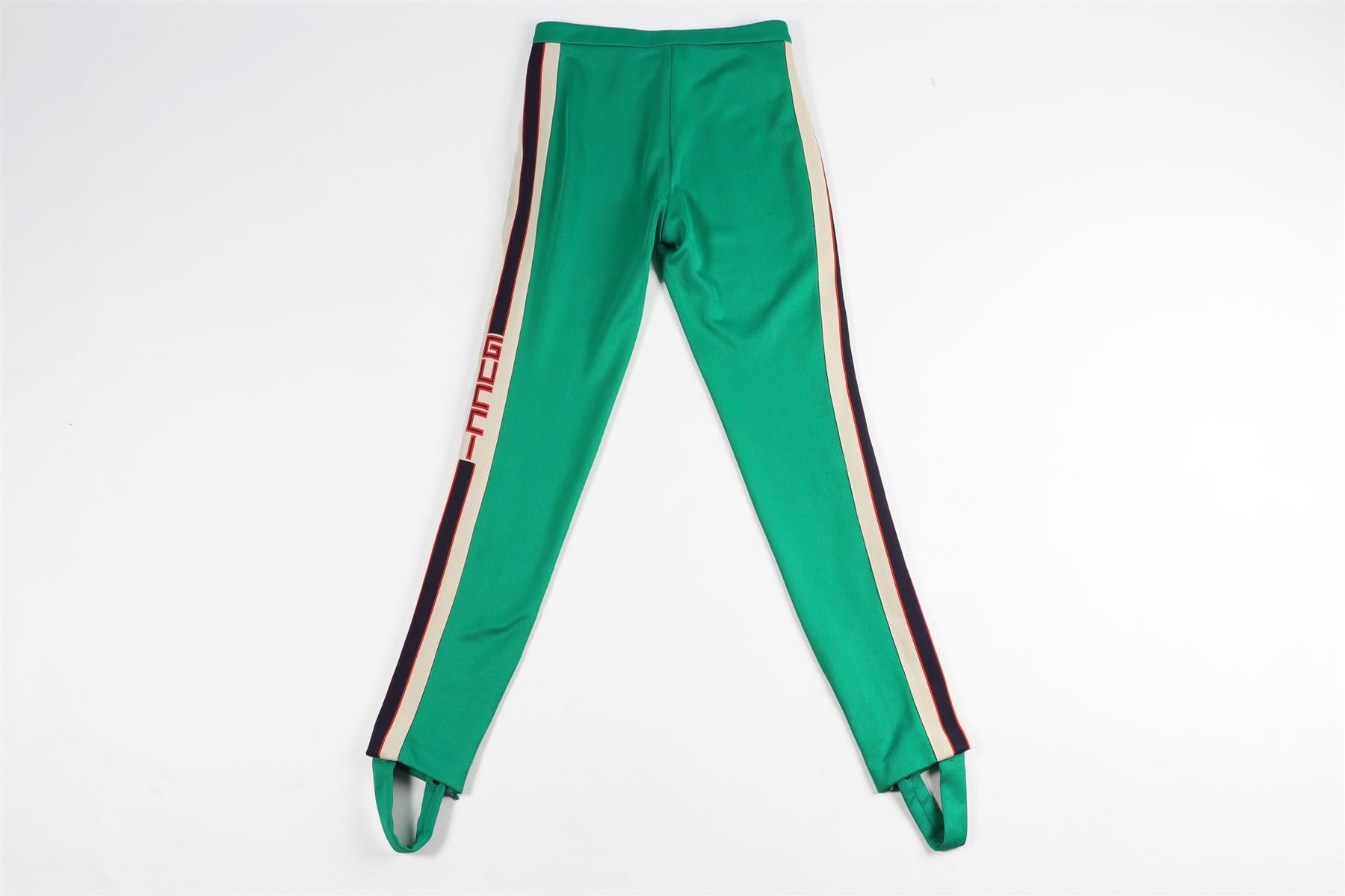 GUCCI GREEN JERSEY STIRRUP LEGGINGS XXSMALL