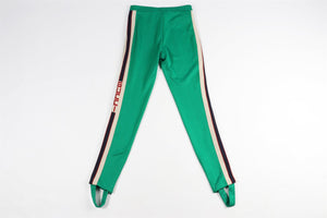 GUCCI GREEN JERSEY STIRRUP LEGGINGS XXSMALL