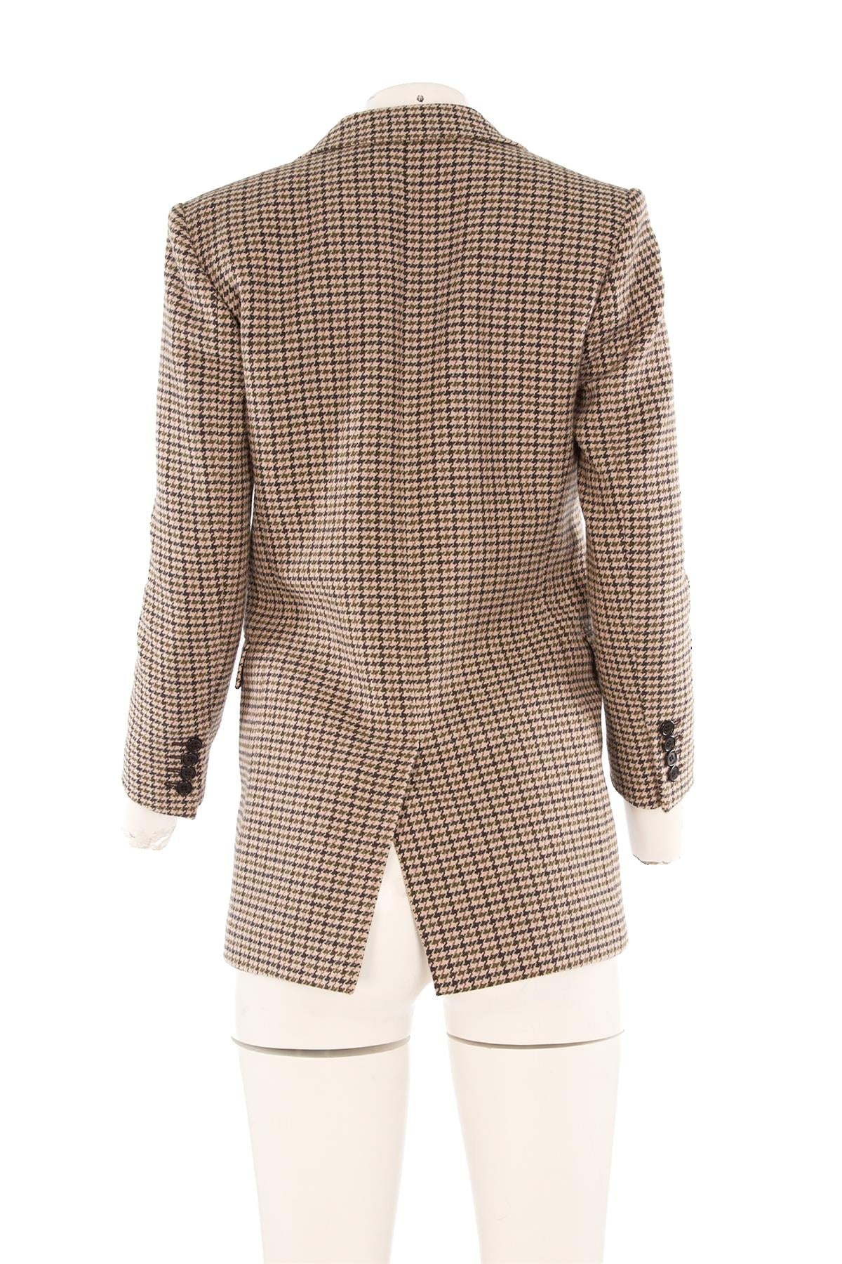 SAINT LAURENT BEIGE WOOL BLAZER UK 8 FR 36