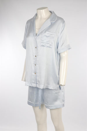 HEIDI KLEIN BLUE SILK PYJAMA SETS MEDIUM