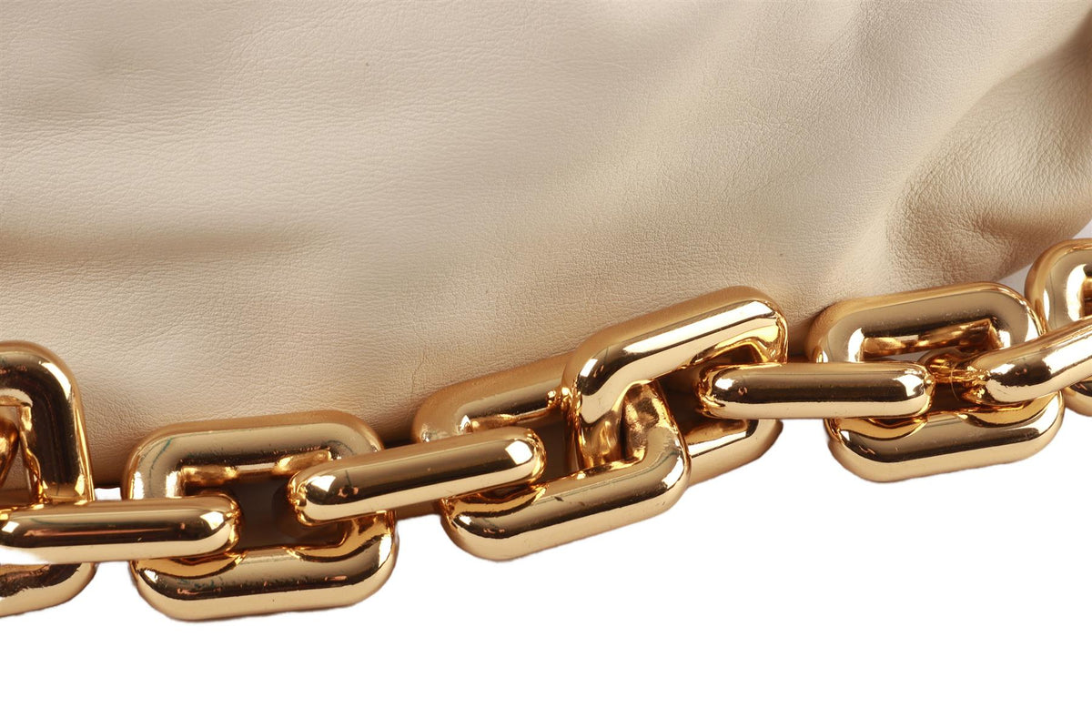 ECRU THE CHAIN POUCH LEATHER SHOULDER BAG