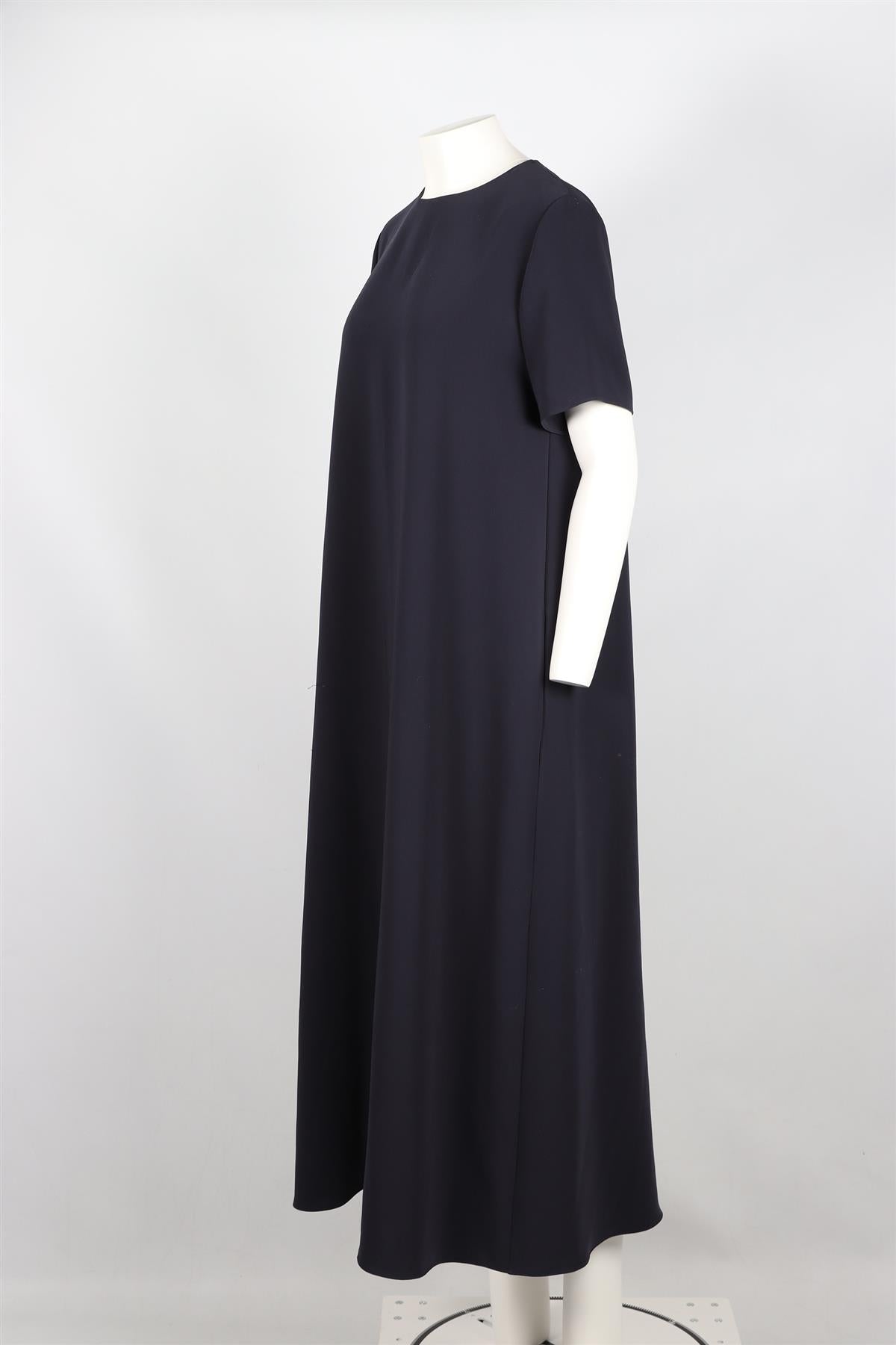 NAVY CREPE MAXI DRESS