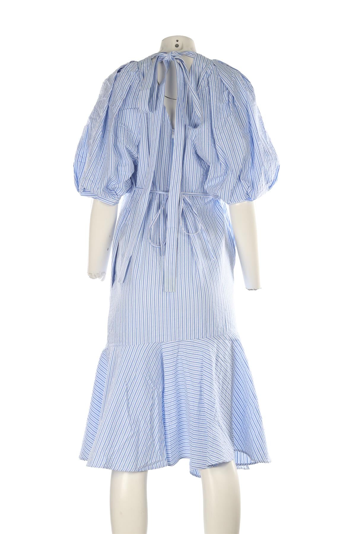 EUDON CHOI BLUE COTTON MAXI DRESS UK 6