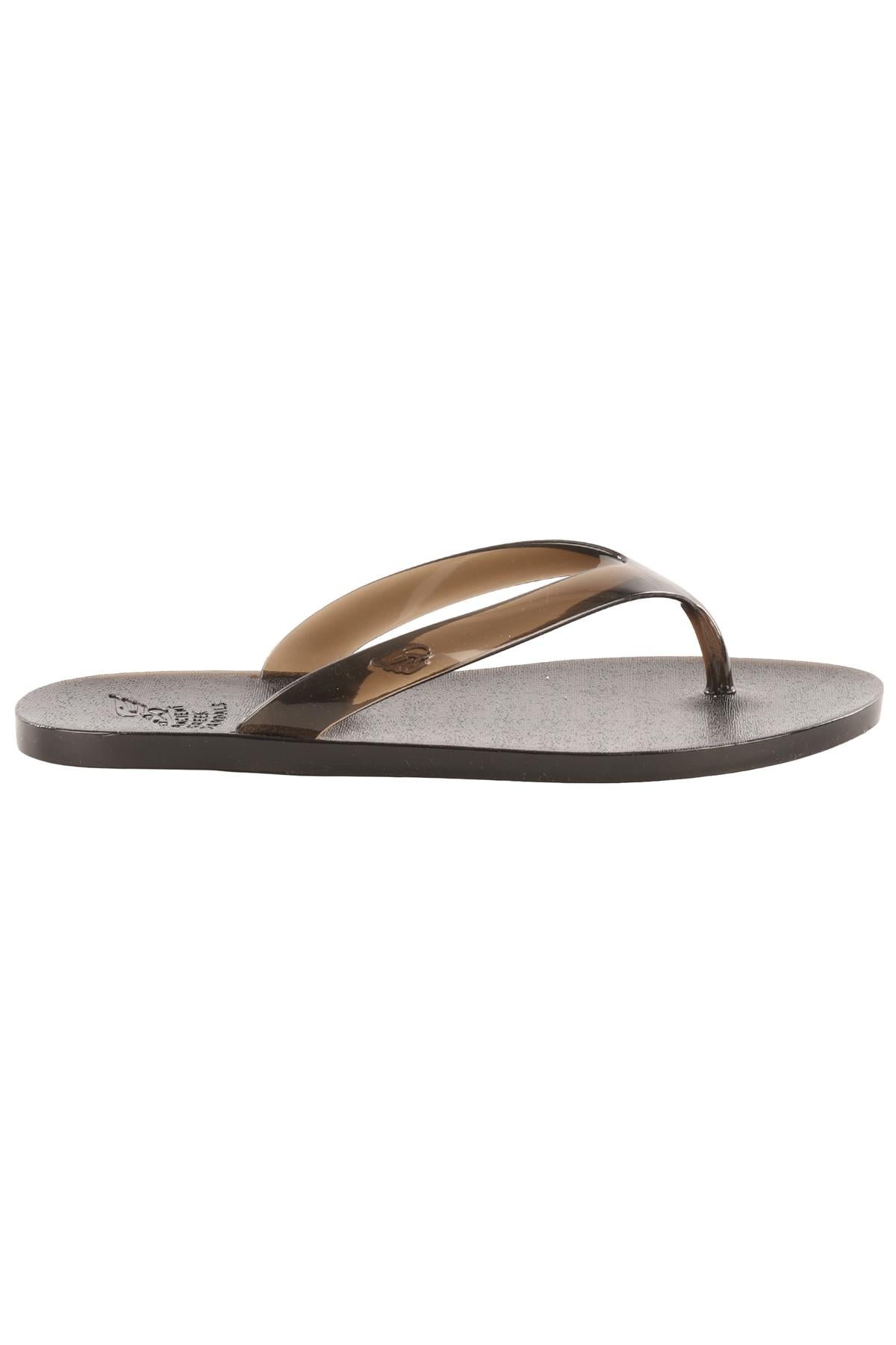 ANCIENT GREEK SANDALS BLACK RUBBER FLIP FLOPS EU 36 UK 3 US 6