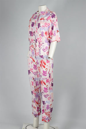 ISABEL MARANT MULTI LINEN JUMPSUIT FR 40 UK 12