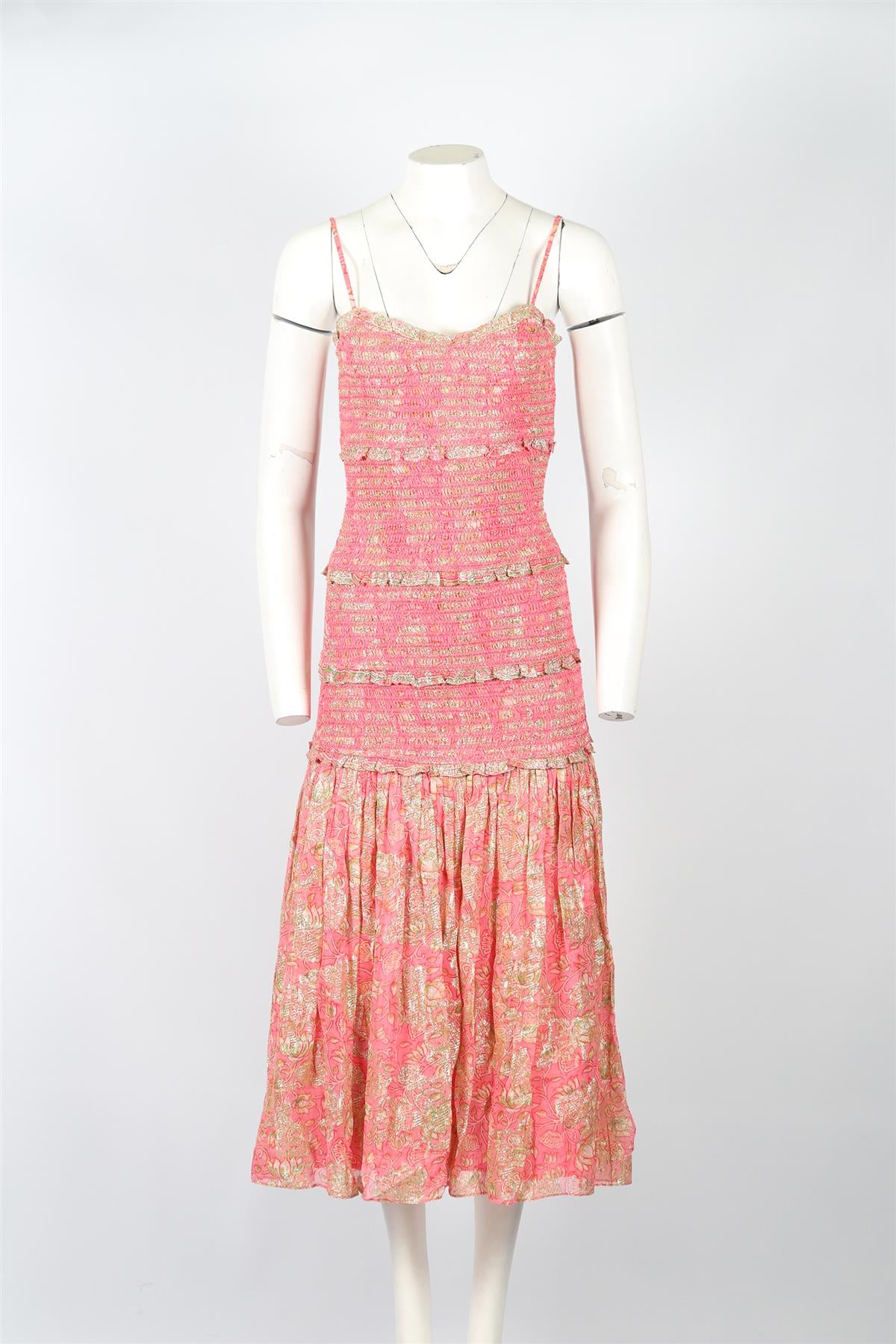 HEMANT & NANDITA CREPE MIDI DRESS SMALL