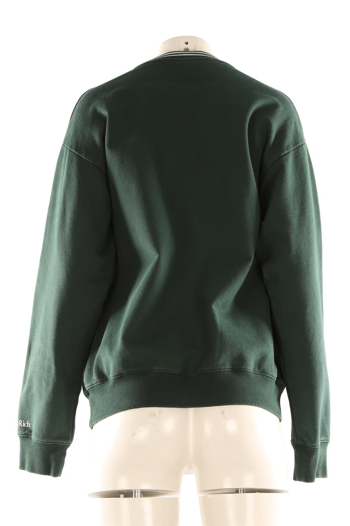 SPORTY & RICH + YANKEES GREEN COTTON SWEATSHIRT SMALL