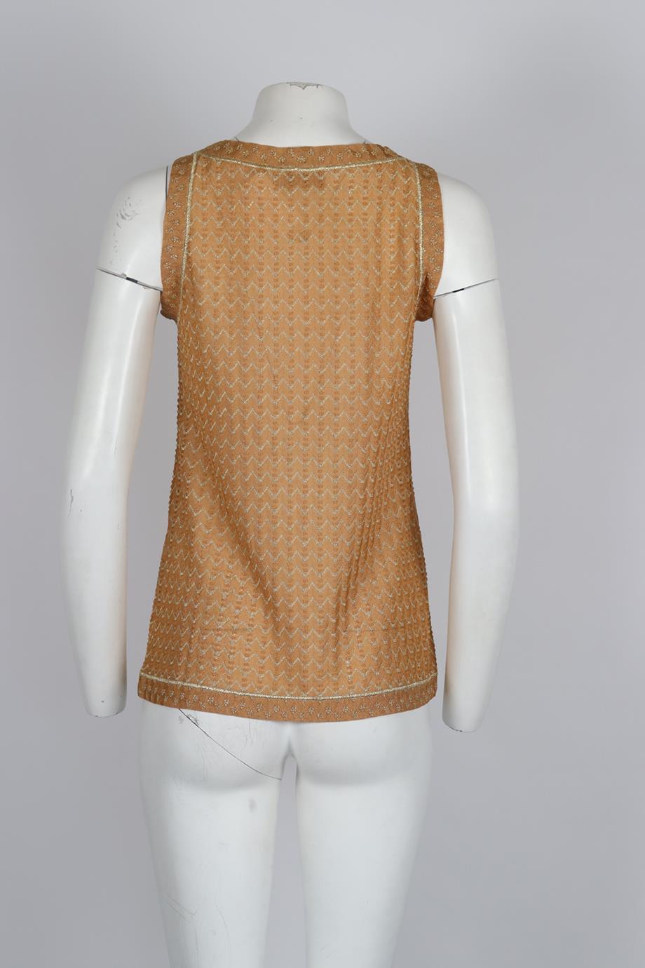 MISSONI CROCHET KNIT TOP IT 44 UK 12