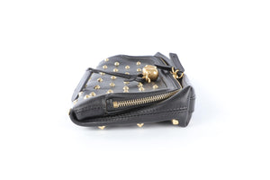 ALEXANDER MCQUEEN BLACK LEATHER CLUTCH