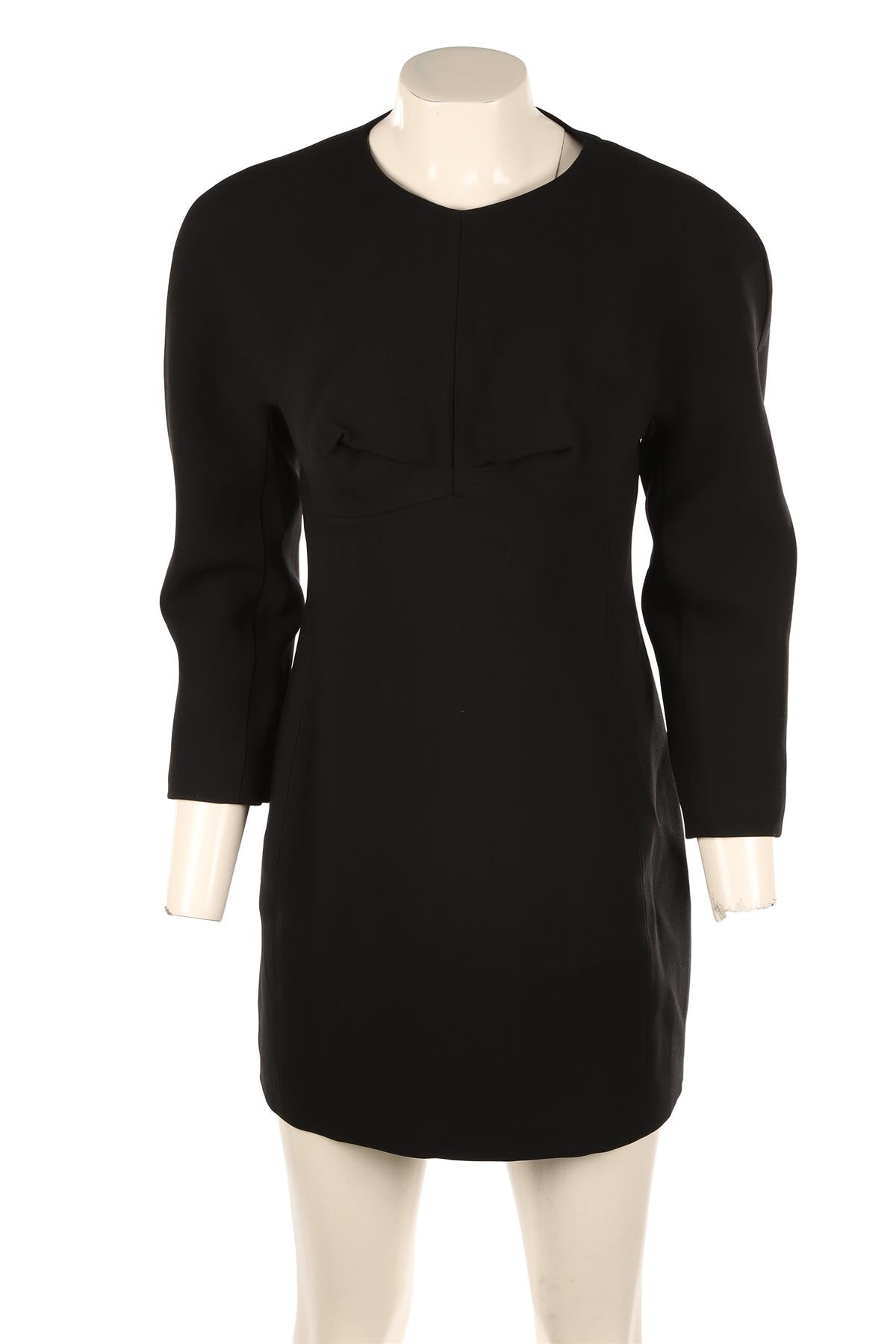 VERSACE BLACK CREPE MINI DRESS IT 42 UK 10