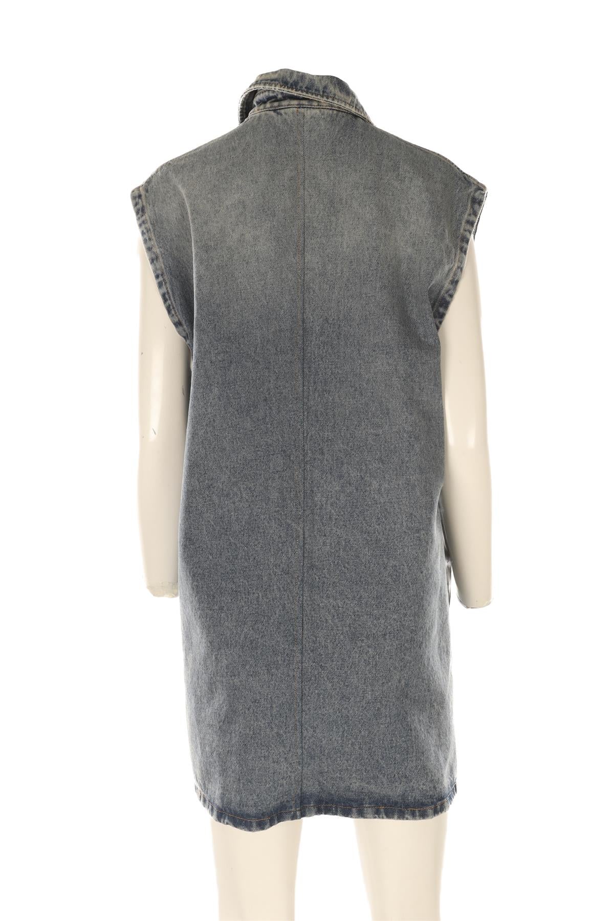 PRADA BLUE DENIM MINI DRESS IT 40 UK 8