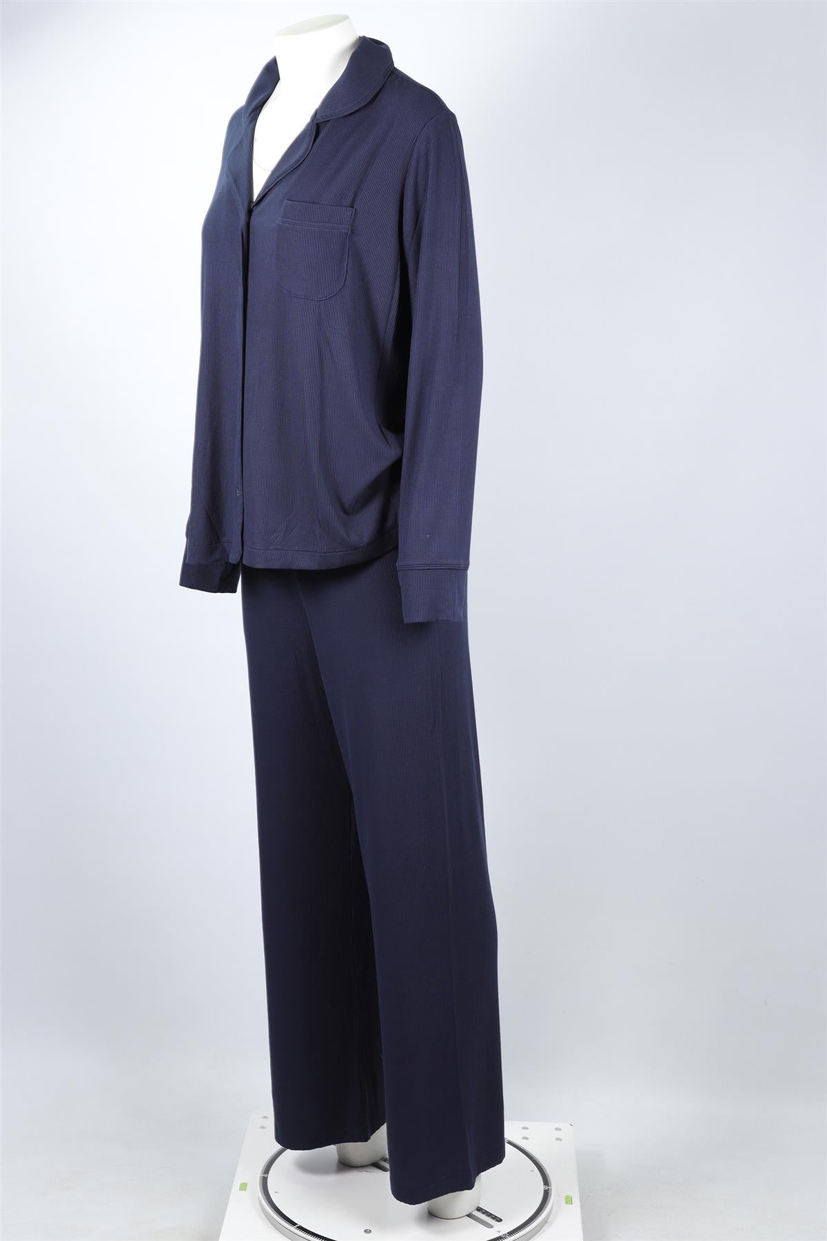 SKIMS NAVY KNIT PYJAMA SETS MEDIUM