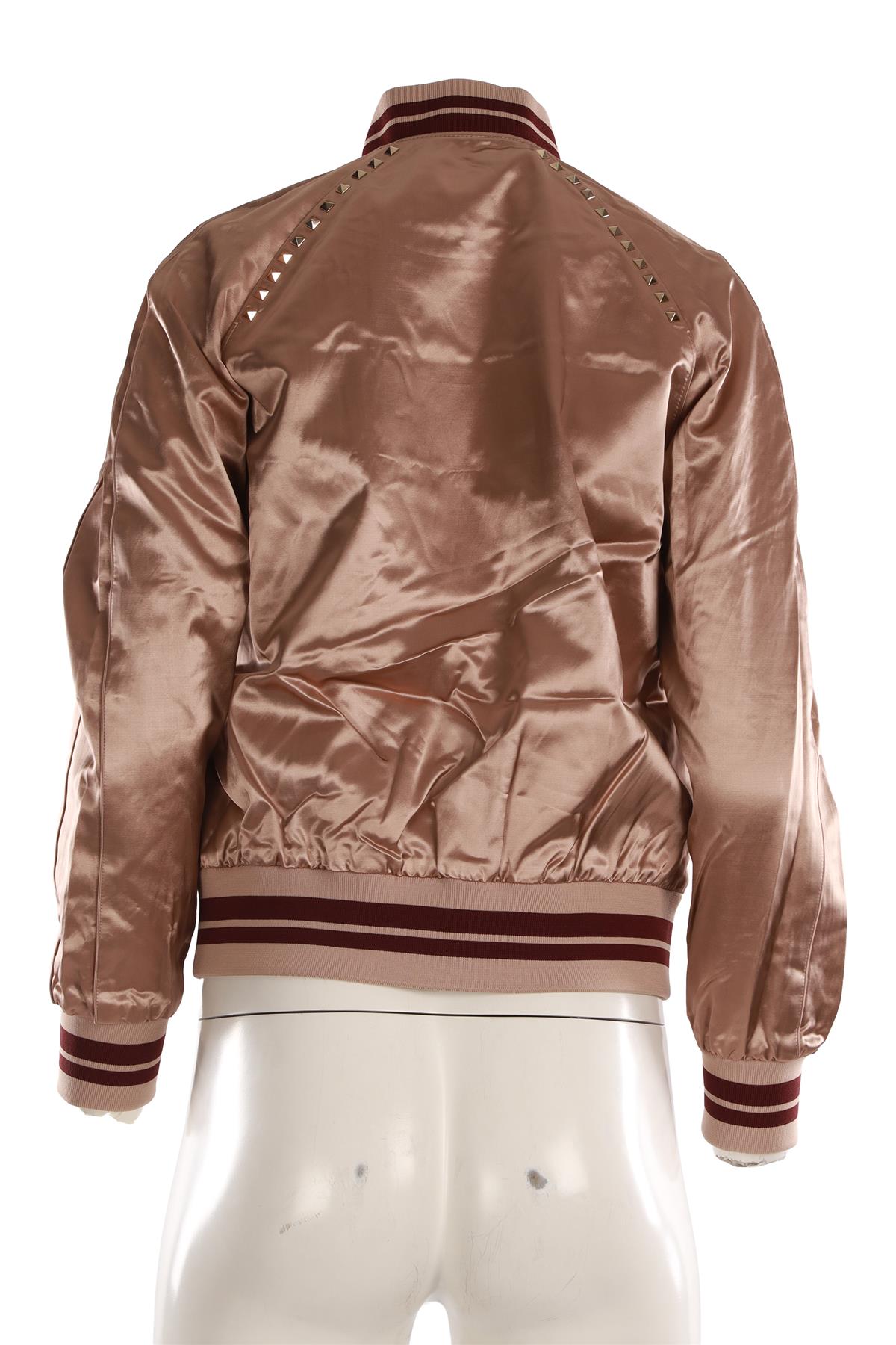 VALENTINO PINK SILK BOMBER JACKET IT 38 UK 6