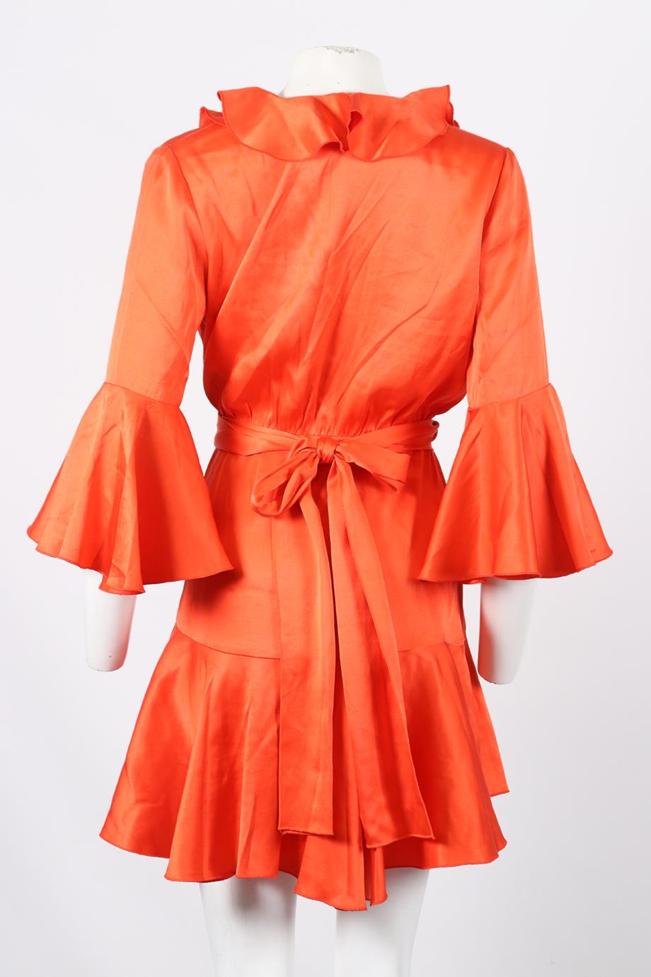 MARIA LUCIA HOHAN SILK WRAP MINI DRESS FR 40 UK 12