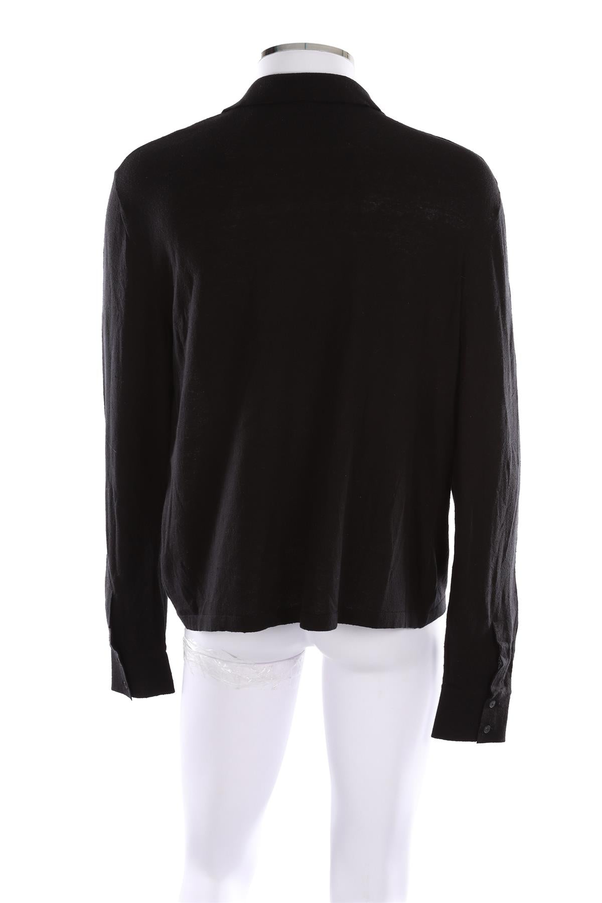 THE ROW BLACK SILK TOP MEDIUM