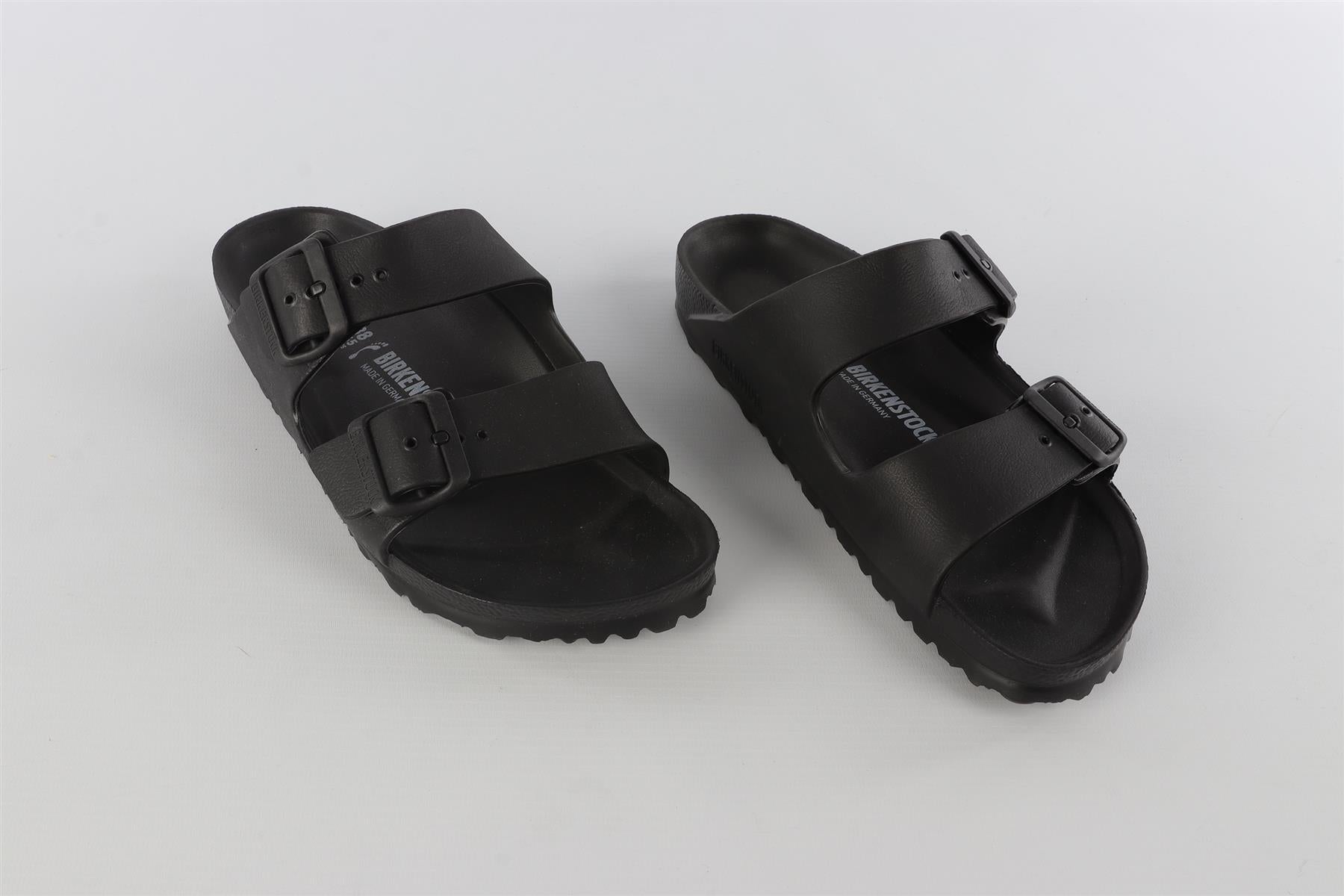 BIRKENSTOCK BLACK RUBBER SANDALS EU 38 UK 5 US 8