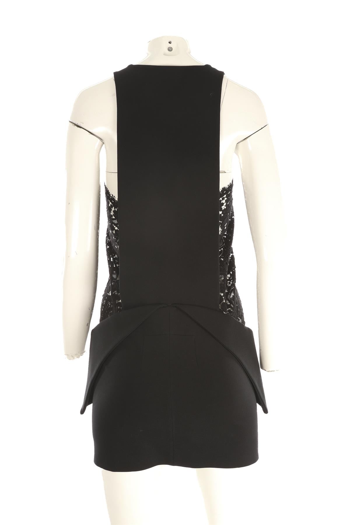 GIVENCHY BLACK CREPE MINI DRESS SMALL