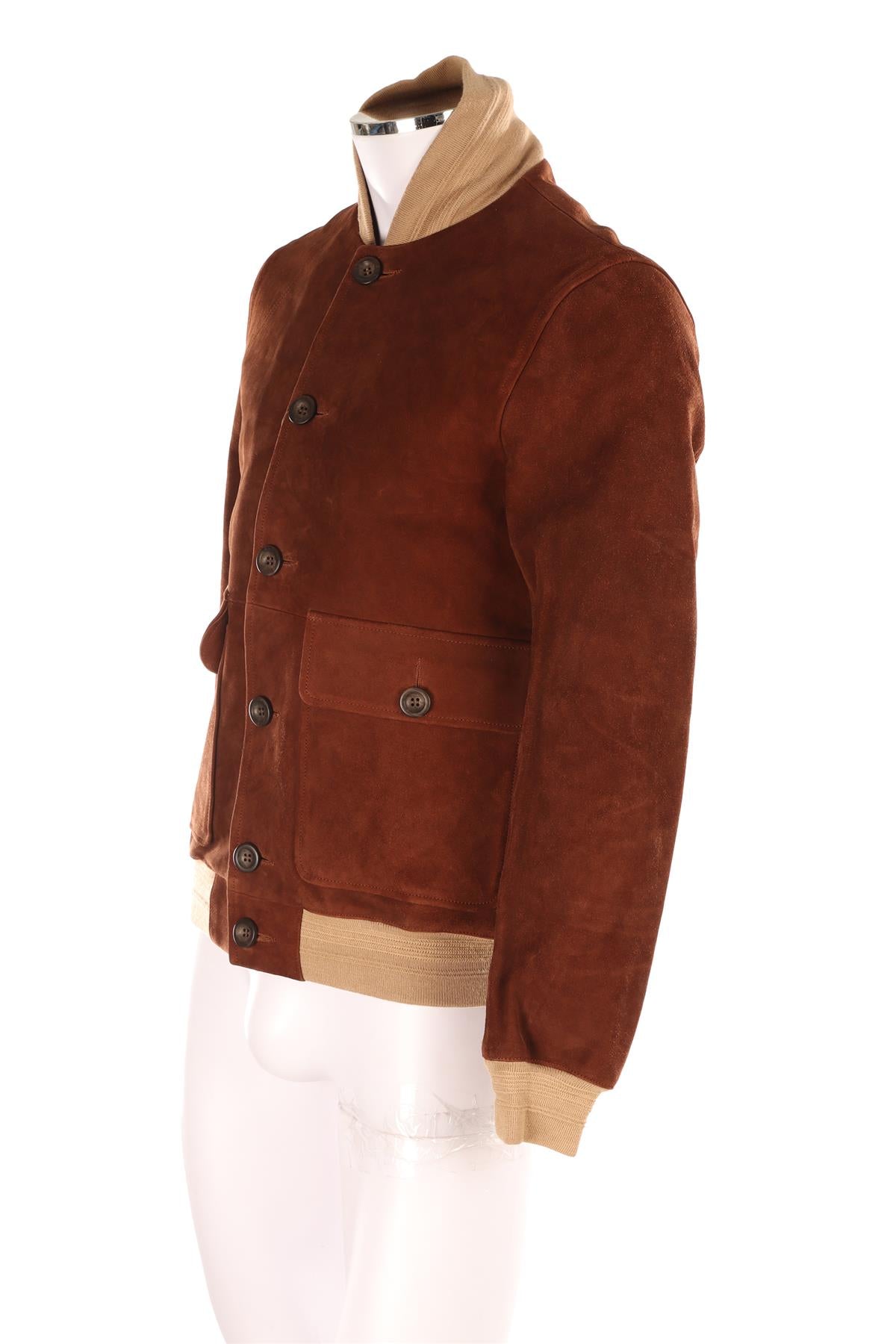OLIVER SPENCER BROWN MEN'S SUEDE JACKET UK/US CHEST 36