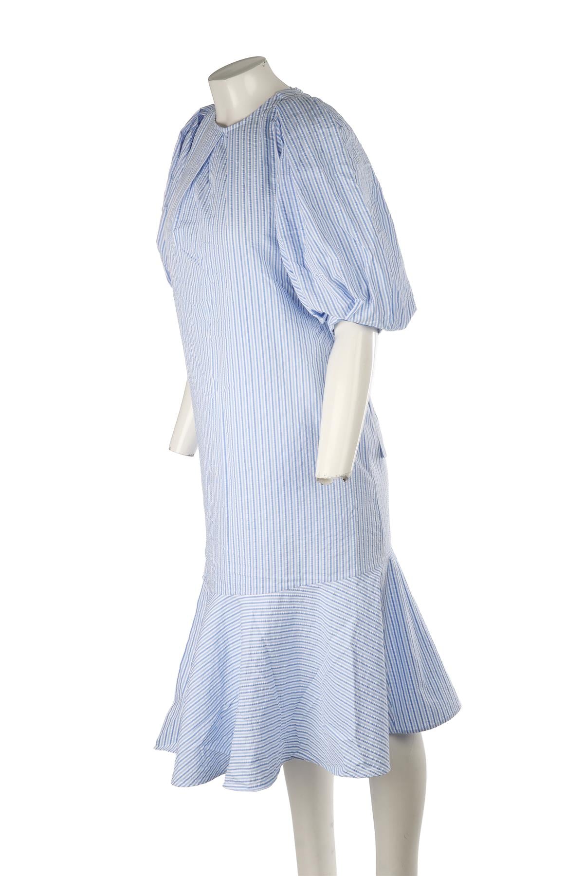 EUDON CHOI BLUE COTTON MAXI DRESS UK 6