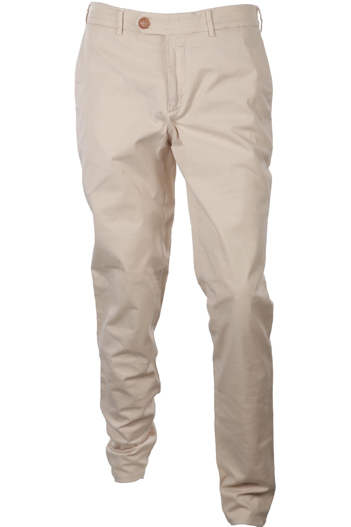 BRUNELLO CUCINELLI BEIGE MEN'S COTTON STRAIGHT LEG PANTS IT 50 UK 34 FR 42