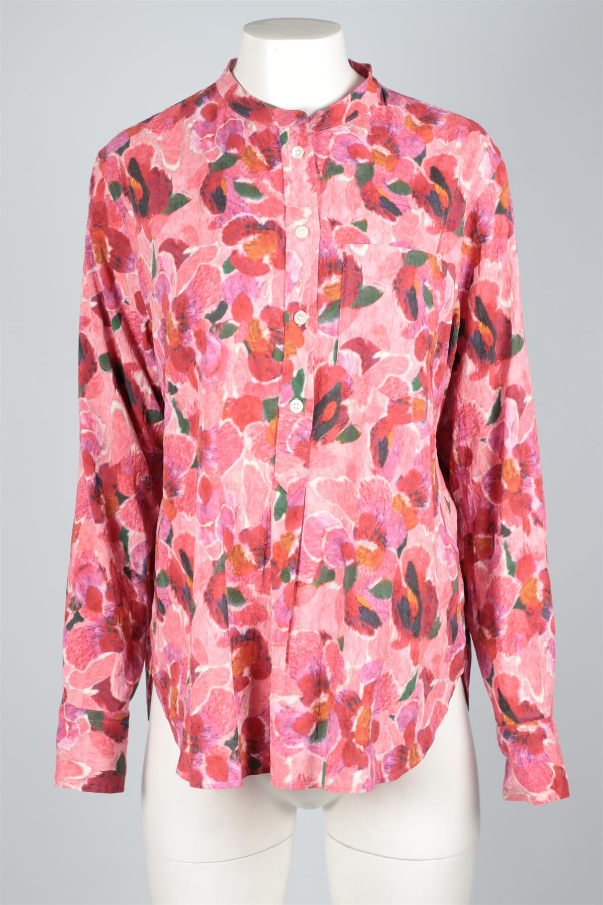 ISABEL MARANT PINK SILK TOP FR 42 UK 14