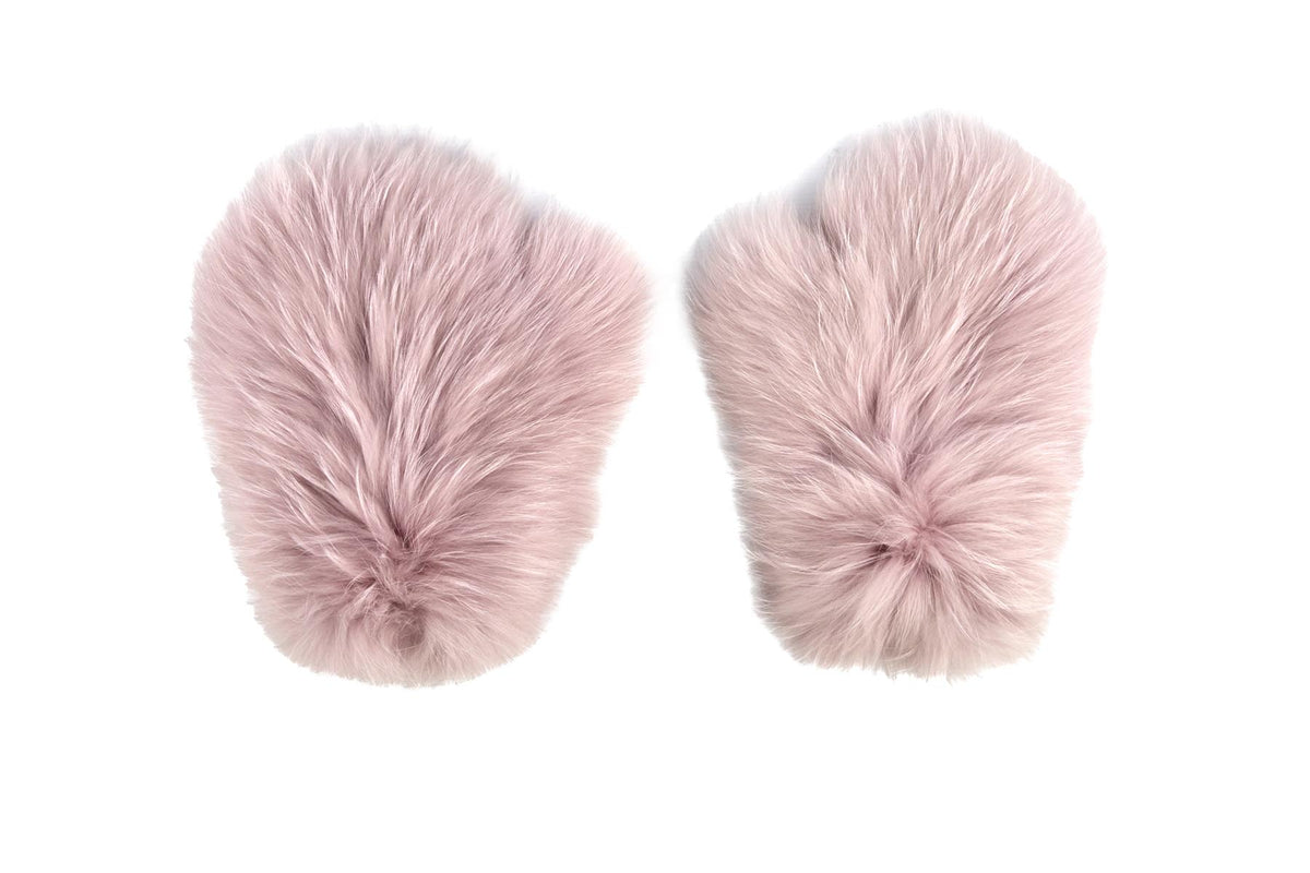 UNBRANDED PINK FOX FUR GLOVES