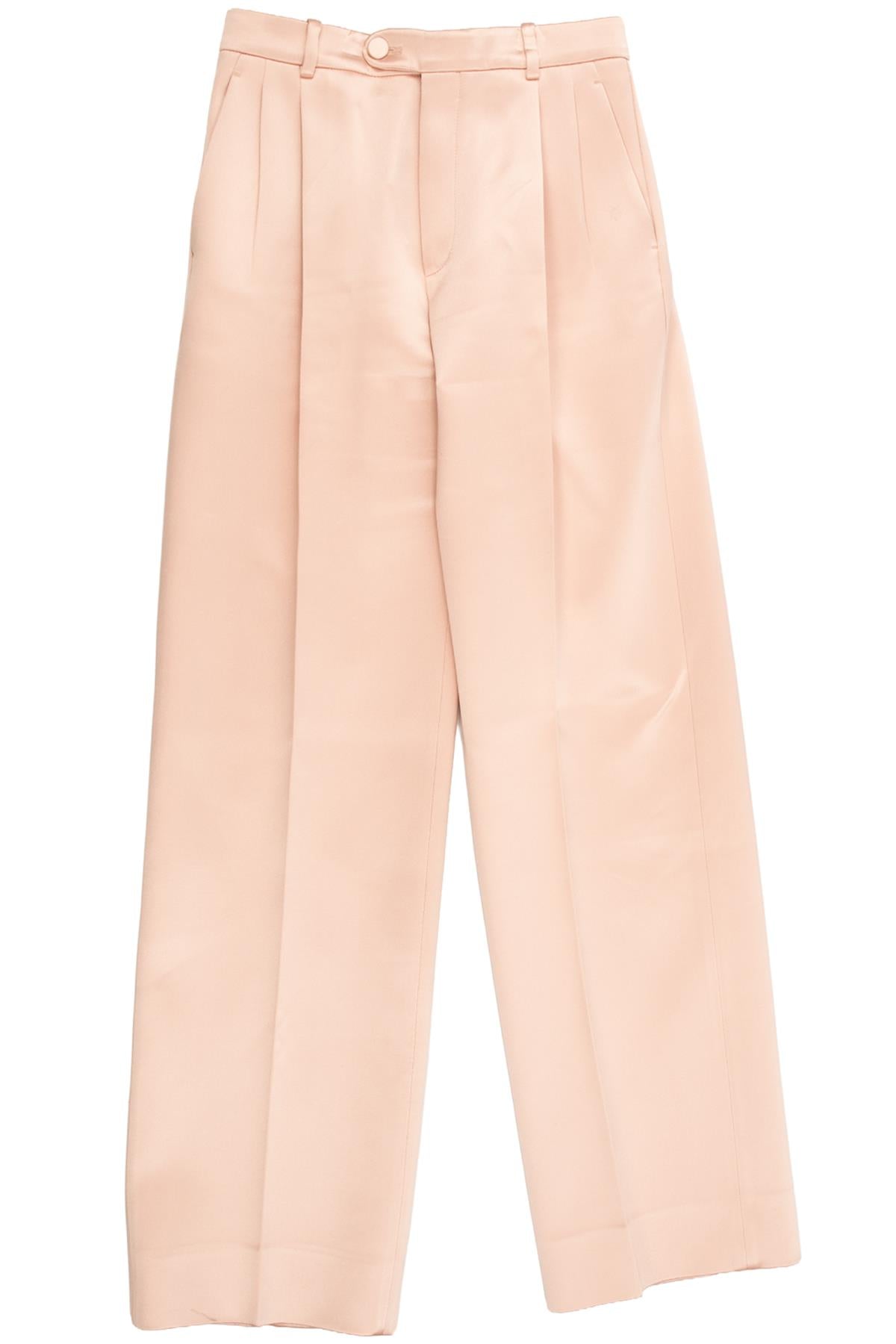 GUCCI PINK SILK STRAIGHT LEG PANTS IT 36 UK 4