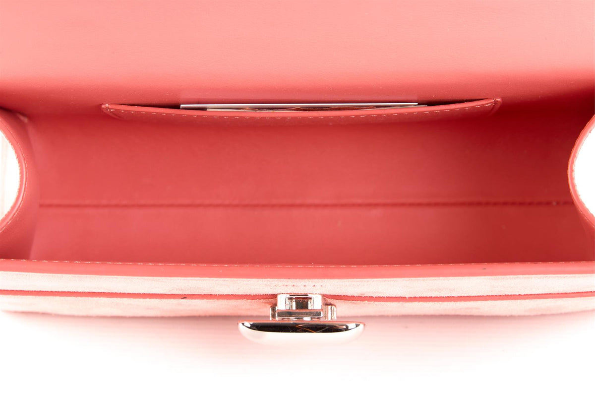 SAVETTE PINK SYMMETRY SUEDE TOTE BAG