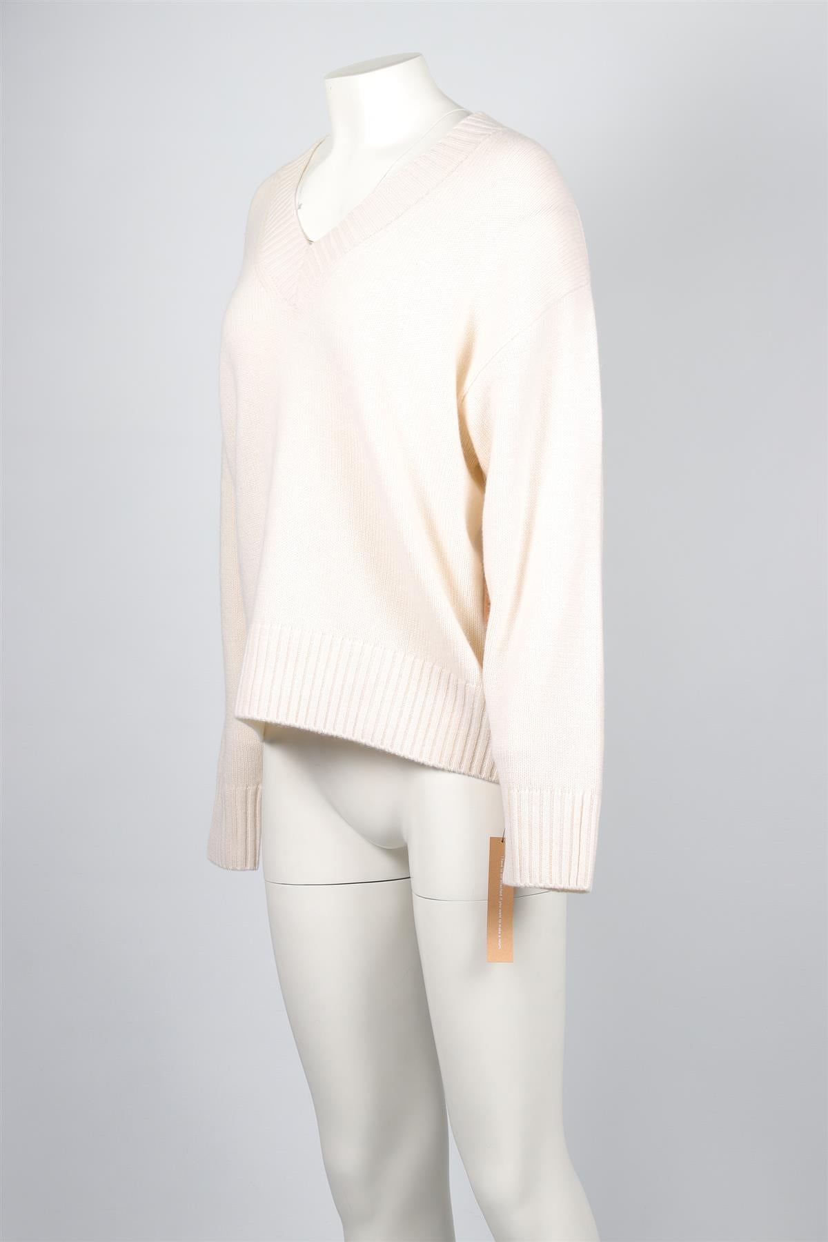 REFORMATION CREAM CASHMERE SWEATER XSMALL