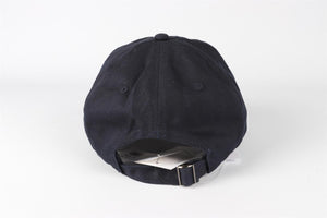 SPORTY & RICH NAVY COTTON BASEBALL CAP ONE SIZE