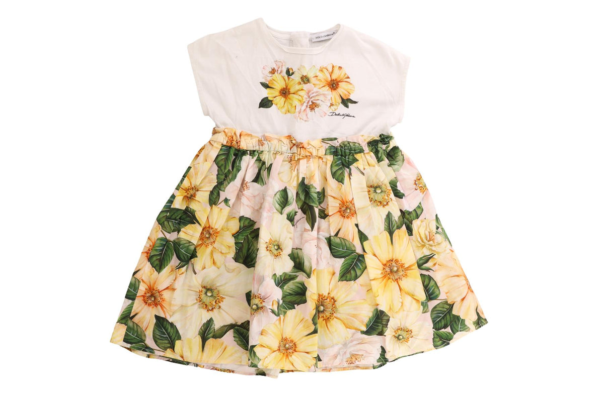 DOLCE & GABBANA YELLOW KIDS GIRLS DRESS 24-30 MONTHS