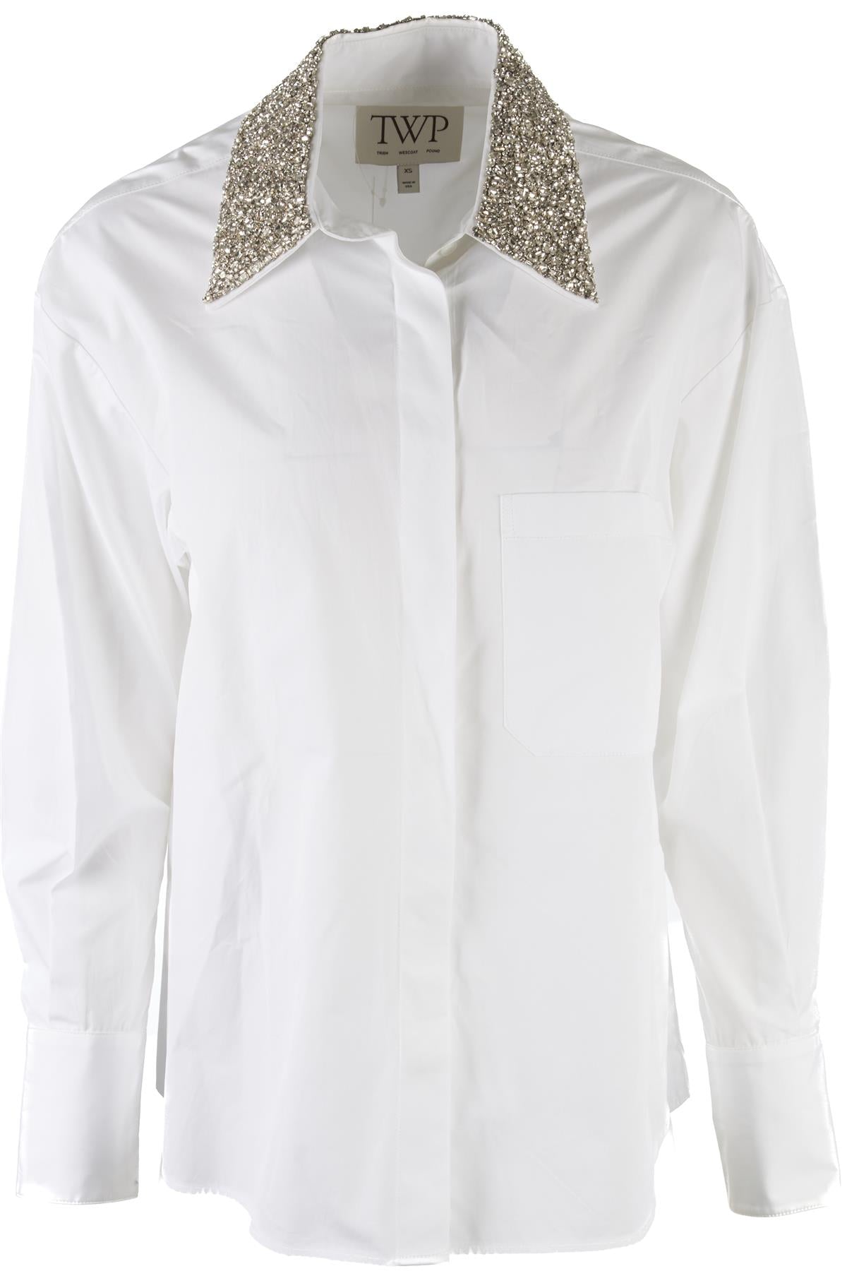 TWP WHITE COTTON SHIRT XSMALL