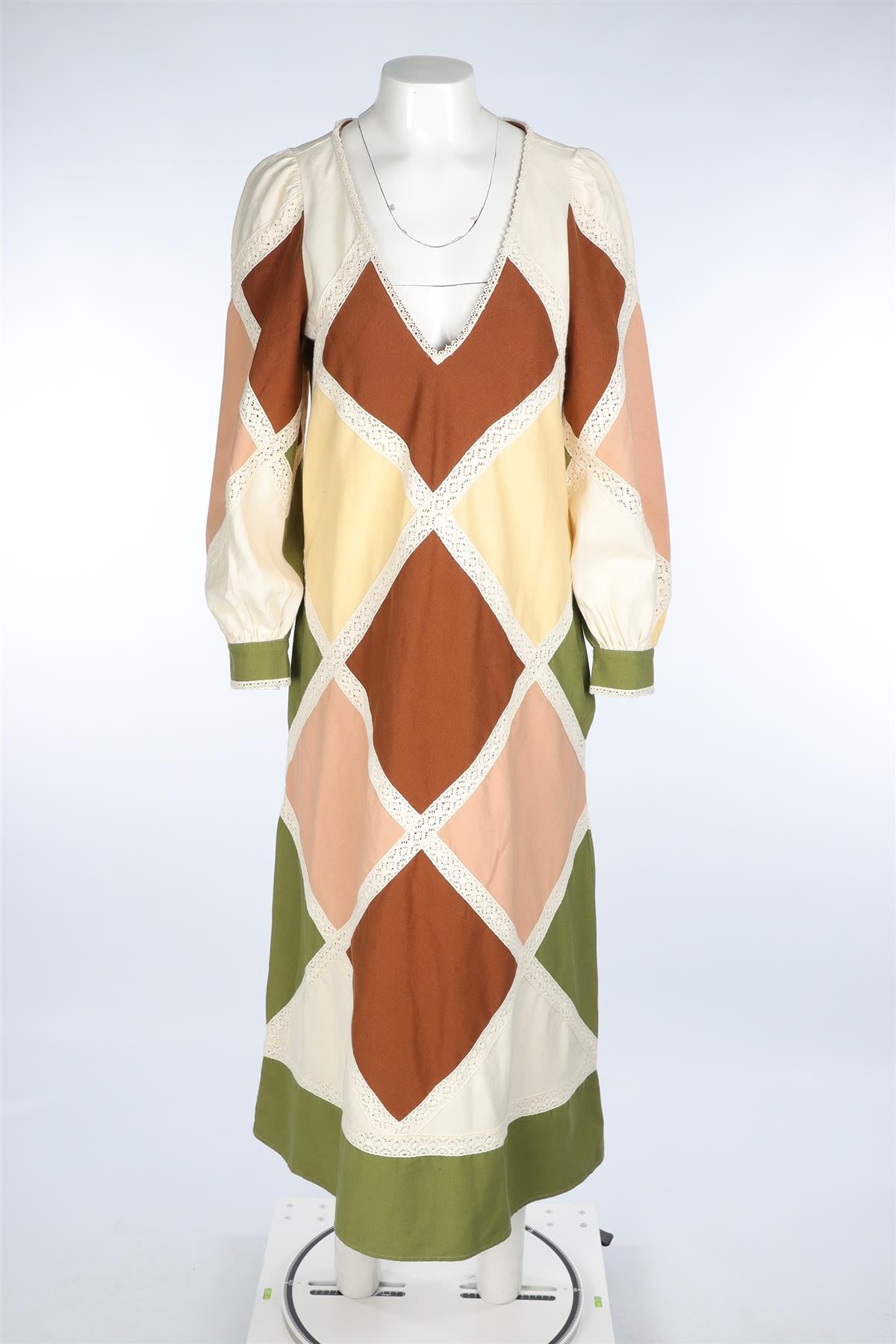 SÉZANE MULTI LINEN MAXI DRESS FR 40 UK 8