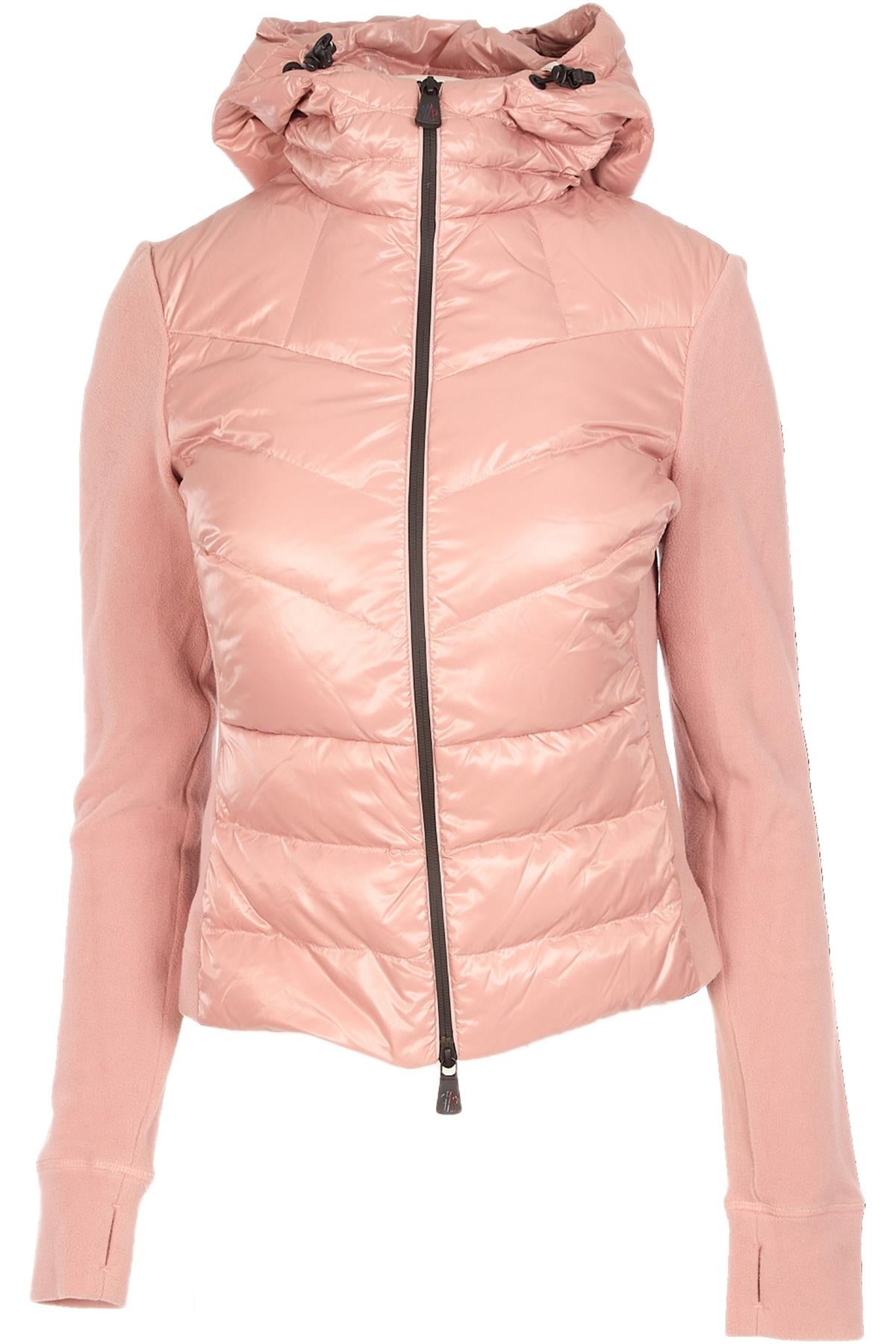 MONCLER GRENOBLE PINK FLEECE HOODIE SMALL